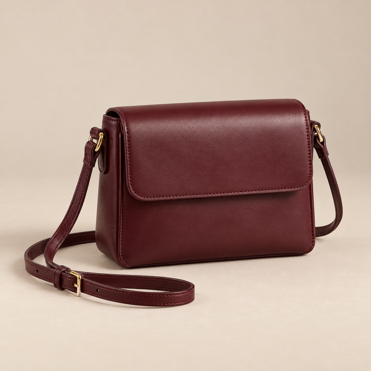 Sac bandoulière Romy bordeaux